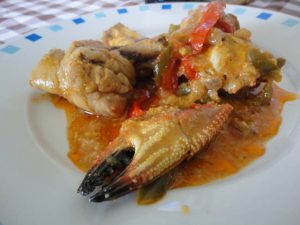 receta nécoras con pollo